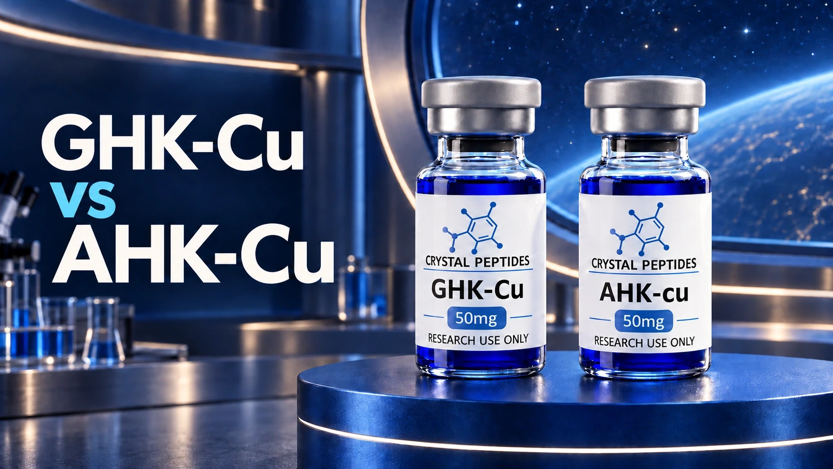 GHK-Cu és AHK-Cu: mi változik egyetlen aminosav cseréjével?